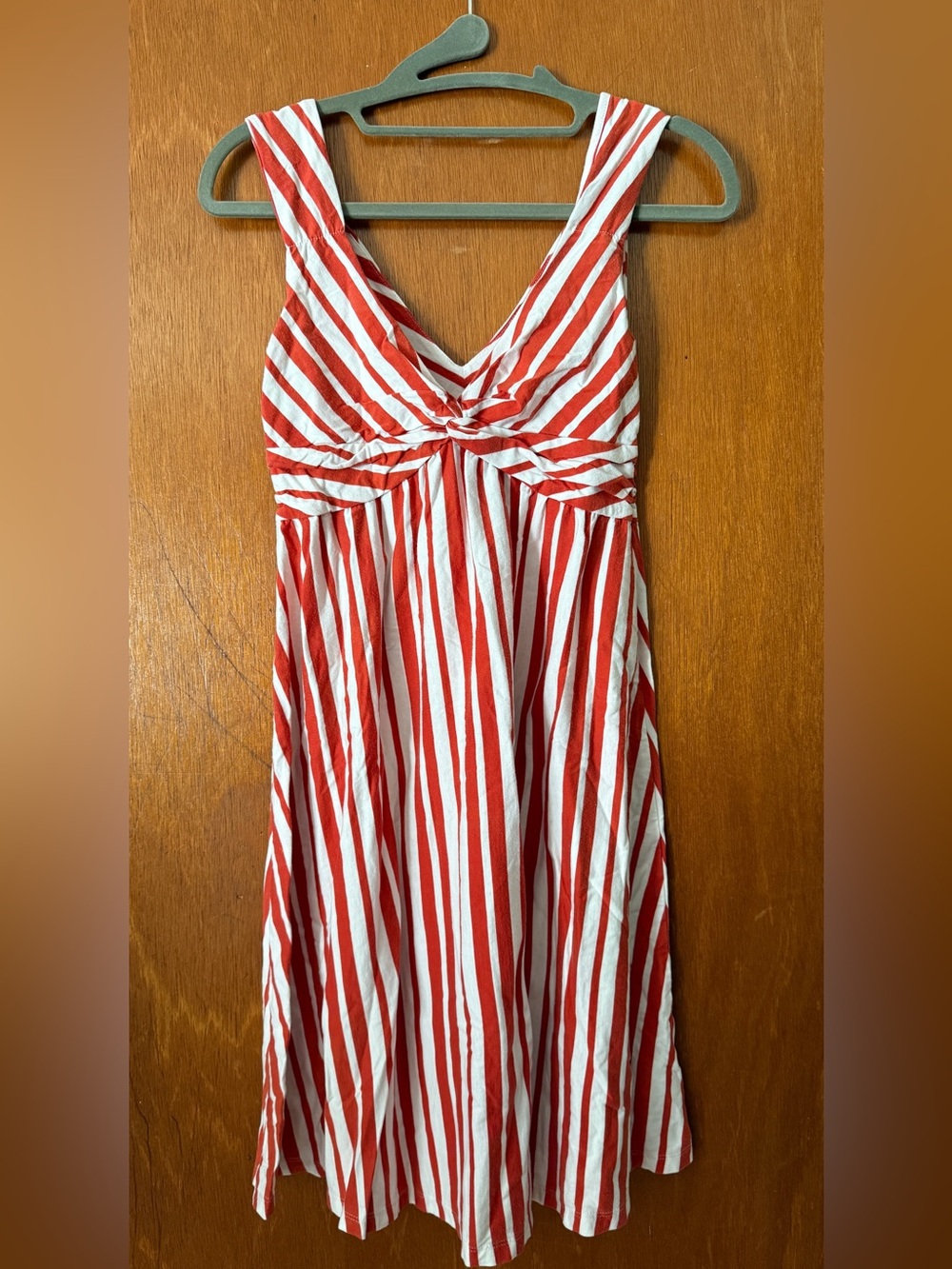 EUC Patagonia Red & White Striped V-Neck Sleeveless Dress - Size XS